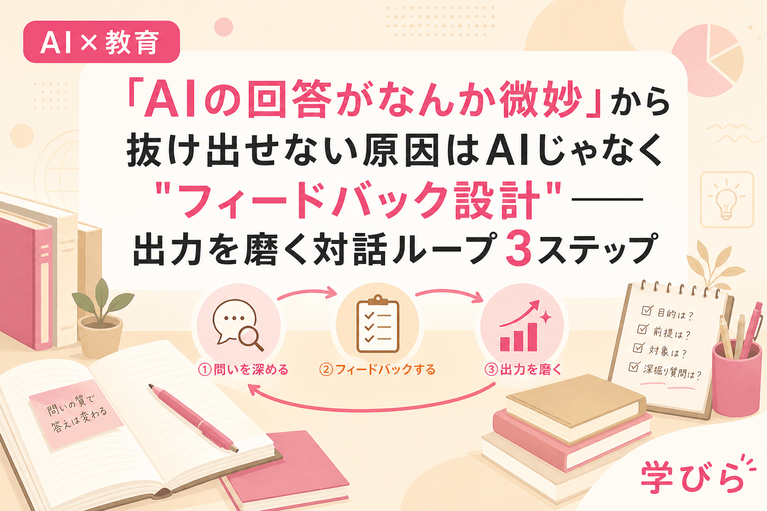 「AIの回答がなんか微妙」から抜け出せない原因はAIじゃなく"フィードバック設計"――出力を磨く対話ループ3ステップ