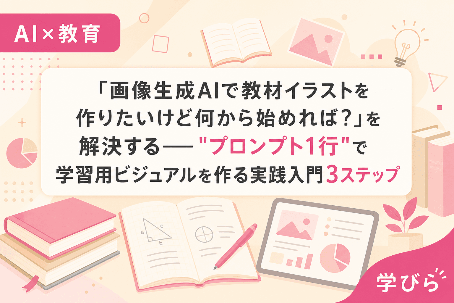 「画像生成AIで教材イラストを作りたいけど何から始めれば?」を解決する――"プロンプト1行"で学習用ビジュアルを作る実践入門3ステップ
